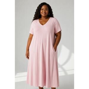 Zenana Size 3X Pink Maxi Dress